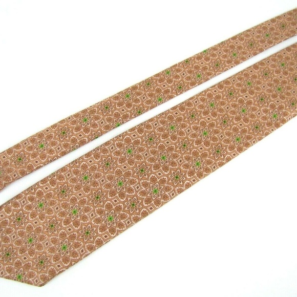 ROBERT TALBOTT Tie Lime Green Floral Jacquard - Picture 4 of 8